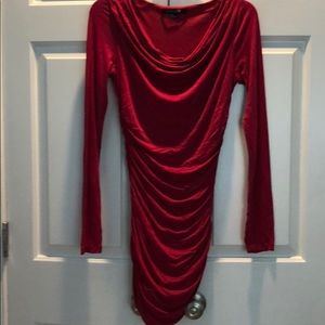Berry colored long sleeve dress
